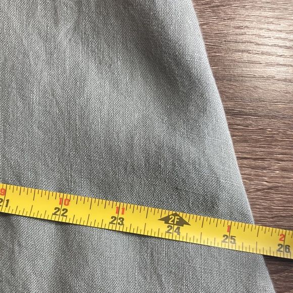 Women’s Montaigne Italian Linen Luca Forest Green Dress One Size Fits All - Picture 8 of 13